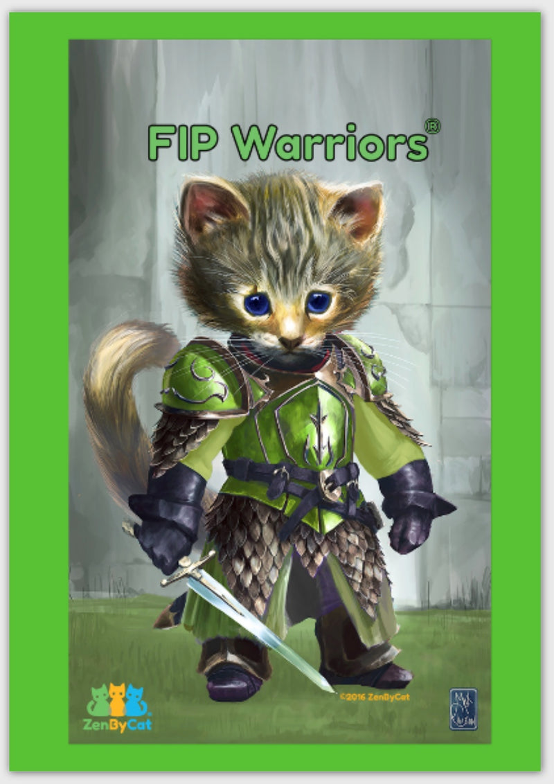 unoa 【Victorian cats Blue green】 FIP Warriors Card – ZenByCat