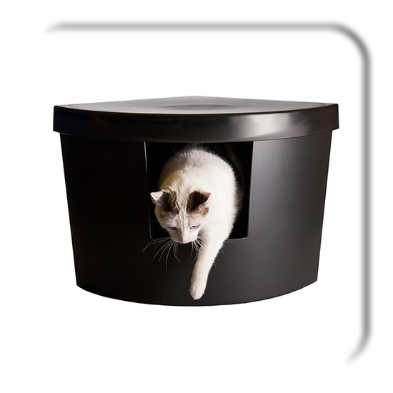 Kitangle Modern Cat Litter Box Corner Kitty